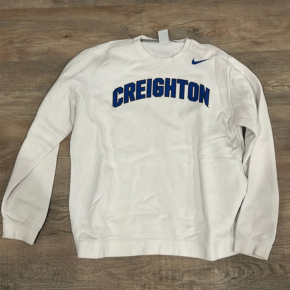 White Creighton Nike crewneck XL